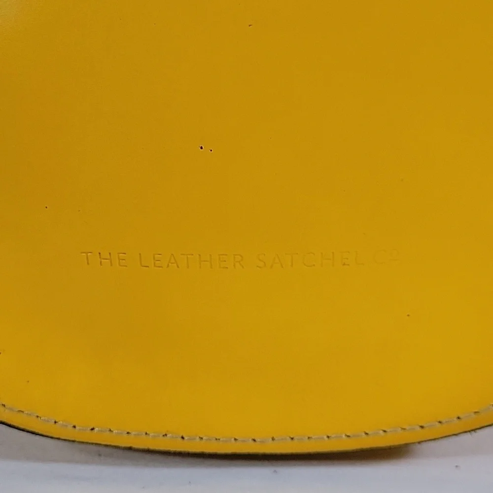 The Leather Satchel Co Bullring Yellow Leather Saddlebag Crossbody Bag